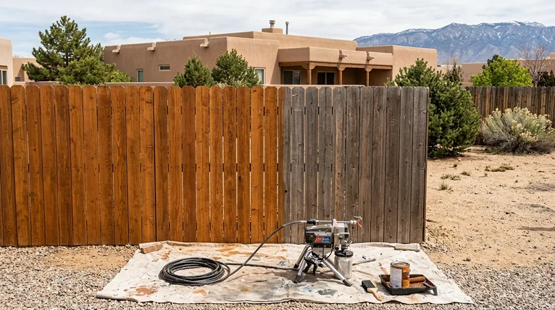 Fence Staining & Restoration Albuquerque