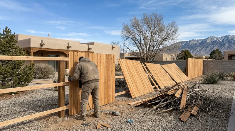 Storm Damage Fence Repair Albuquerque